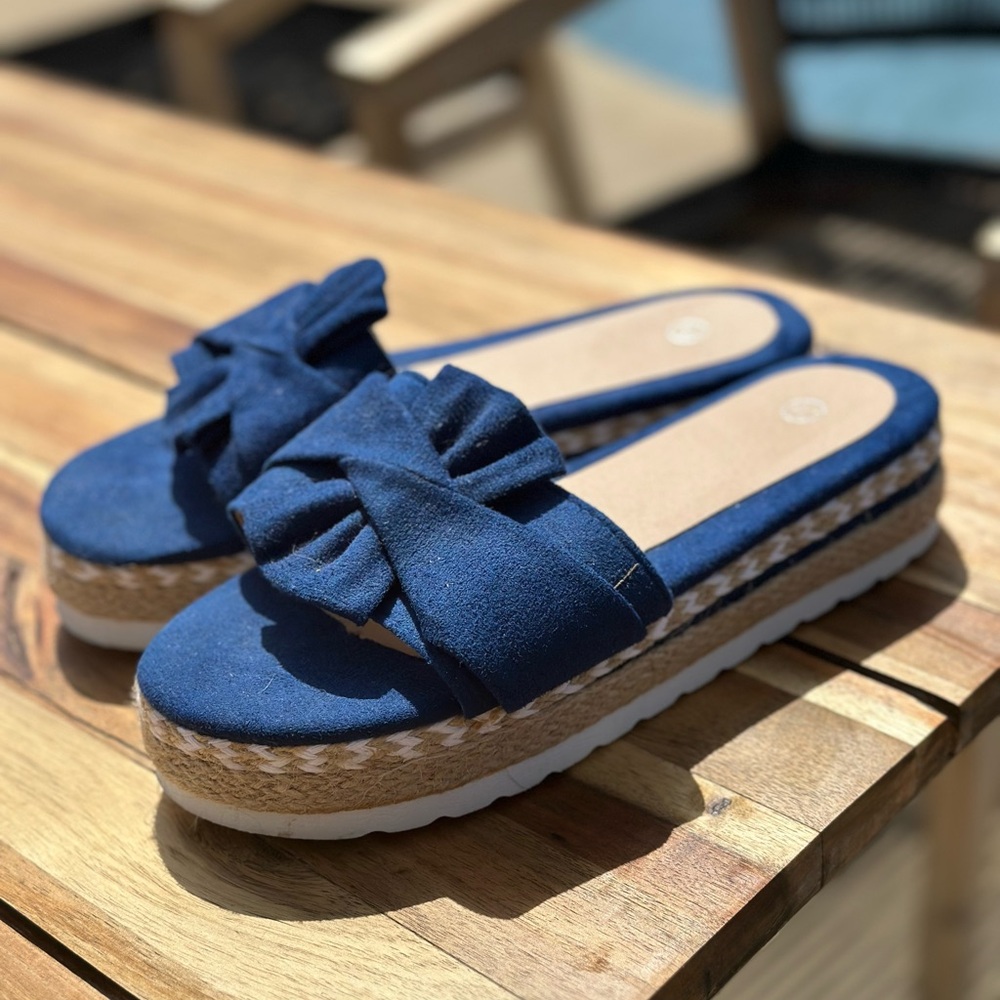 Women's Blue Platform Sandals